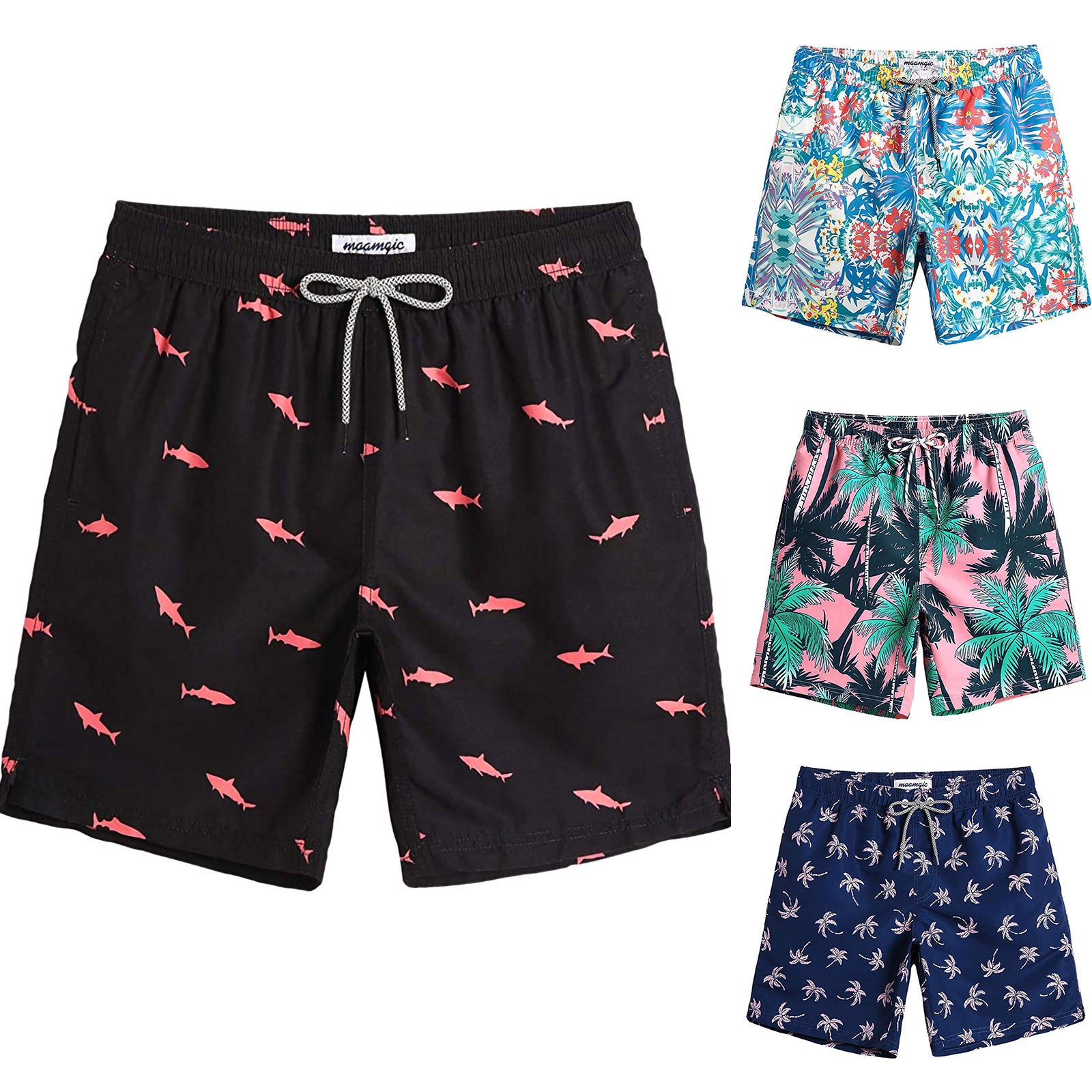 Patterned Swimwear Beach Shorts Men