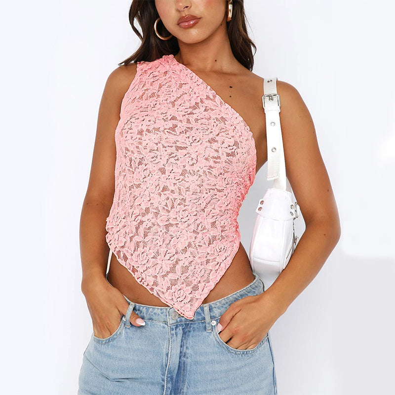 Flirty One-Shoulder Lace