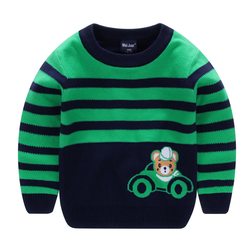ToonKnit Sweater – Cartoon Print Knit Sweater for Kids