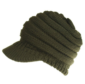 PonyBean Knit Beanie – Winter Ponytail Hat for Women
