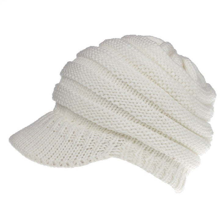 PonyBean Knit Beanie – Winter Ponytail Hat for Women