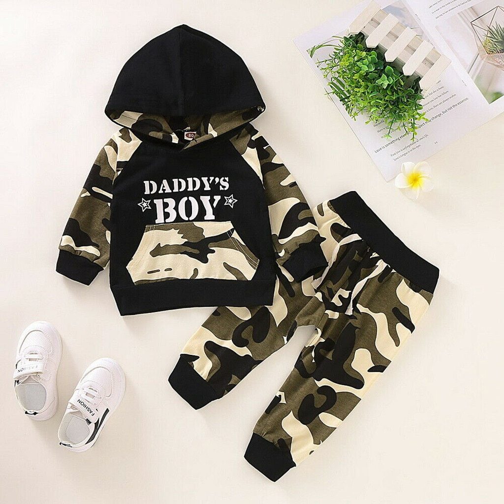 Baby's & Toddler's Camo Hoodie and Pants Set