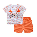 ToonTee & Shorts Set – Cartoon Summer Clothing for Babies