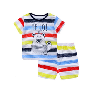 ToonTee & Shorts Set – Cartoon Summer Clothing for Babies