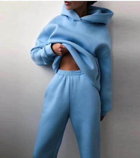 CozyCore Hoodie Set – Women’s Two-Piece Tracksuit & Sweater Outfit