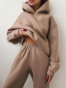CozyCore Hoodie Set – Women’s Two-Piece Tracksuit & Sweater Outfit