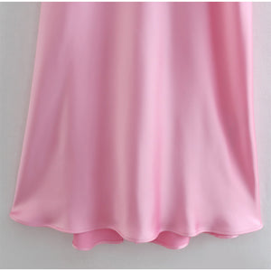 LuxeSatin Slip Dress – Women’s Elegant Satin Camisole Maxi Dress