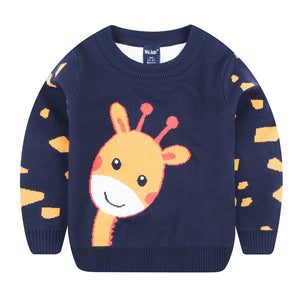 ToonKnit Sweater – Cartoon Print Knit Sweater for Kids