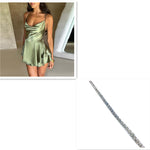 Midnight Satin Mini Dress – A-Line Fit