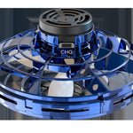 Mini Fingertip Gyro Interactive Decompression Toy Drone LED UFO Type Flying Helicopter Spinner Toy Kids