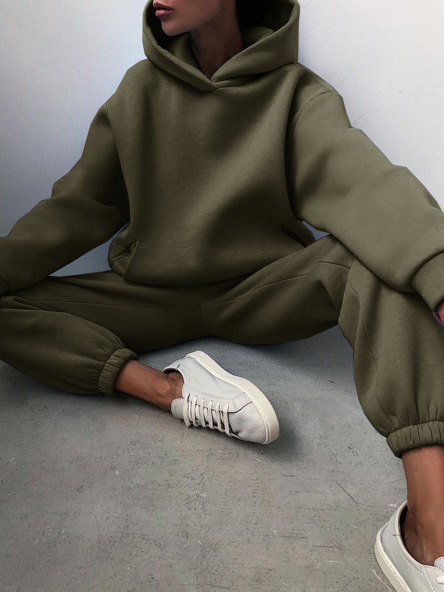 CozyCore Hoodie Set – Women’s Two-Piece Tracksuit & Sweater Outfit