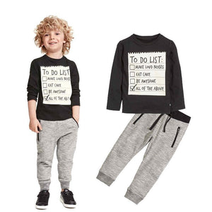 CasualCub 2-Piece – Boys Cotton Long Sleeve & Pants Outfit