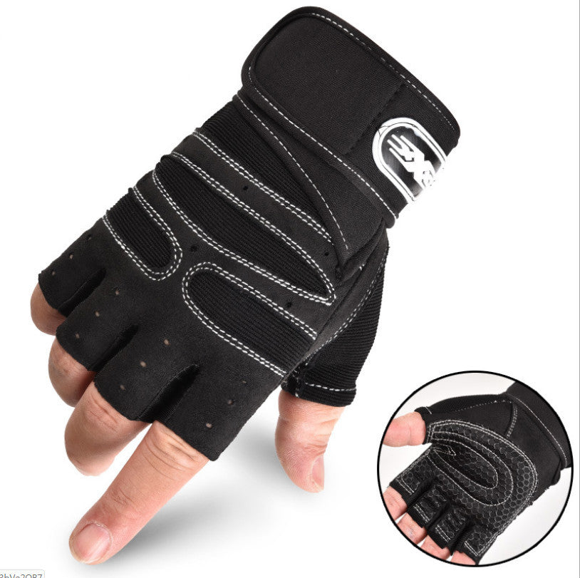 CycleGrip Half-Finger Gloves – Breathable Bike Riding Gloves