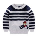 ToonKnit Sweater – Cartoon Print Knit Sweater for Kids