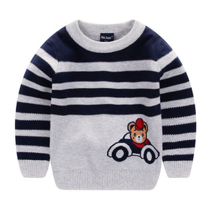 ToonKnit Sweater – Cartoon Print Knit Sweater for Kids