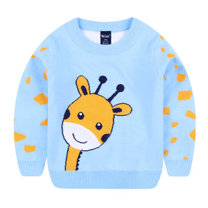 ToonKnit Sweater – Cartoon Print Knit Sweater for Kids