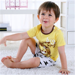 ToonTee & Shorts Set – Cartoon Summer Clothing for Babies