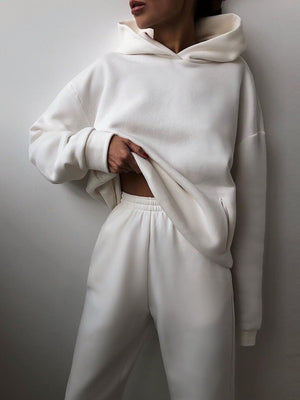 CozyCore Hoodie Set – Women’s Two-Piece Tracksuit & Sweater Outfit