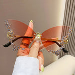 DiamondWing Rimless – Luxury Diamond Butterfly Sunglasses