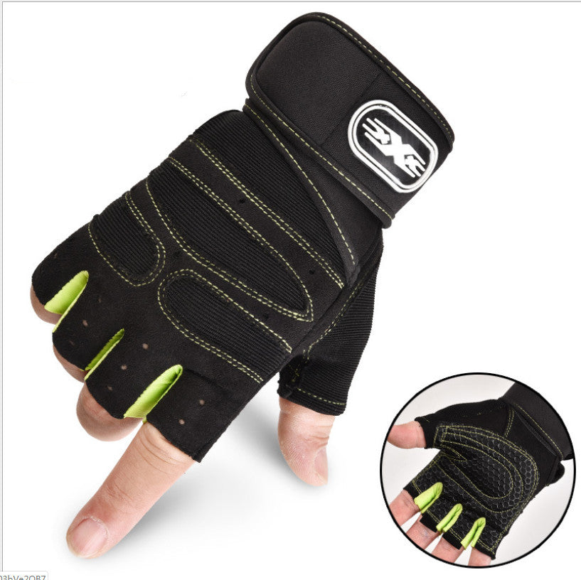 CycleGrip Half-Finger Gloves – Breathable Bike Riding Gloves