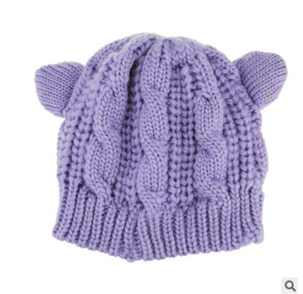 CatEar Knit Beanie – Handmade Winter Hat with 3D Ears