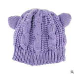 CatEar Knit Beanie – Handmade Winter Hat with 3D Ears