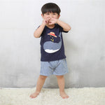 ToonTee & Shorts Set – Cartoon Summer Clothing for Babies