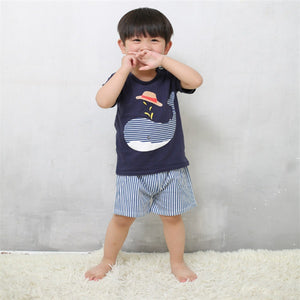 ToonTee & Shorts Set – Cartoon Summer Clothing for Babies