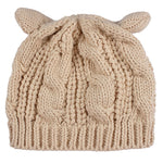 CatEar Knit Beanie – Handmade Winter Hat with 3D Ears