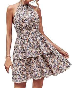 BohoBreeze Halter Dress – Backless Summer Beach Dress