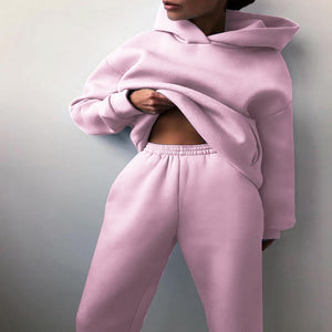 CozyCore Hoodie Set – Women’s Two-Piece Tracksuit & Sweater Outfit