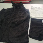 Long Sleeve Crop Top And Drawstring Shorts Pajama Set