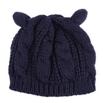 CatEar Knit Beanie – Handmade Winter Hat with 3D Ears