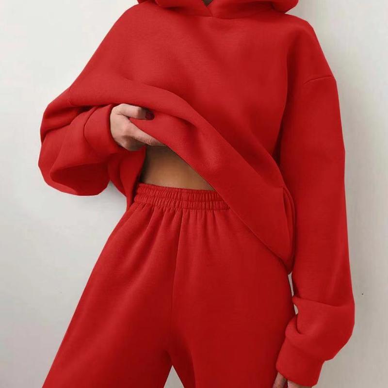 CozyCore Hoodie Set – Women’s Two-Piece Tracksuit & Sweater Outfit