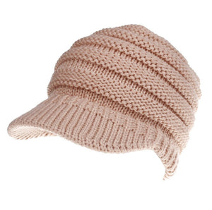 PonyBean Knit Beanie – Winter Ponytail Hat for Women