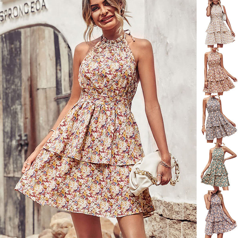 BohoBreeze Halter Dress – Backless Summer Beach Dress