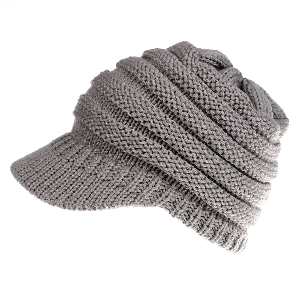 PonyBean Knit Beanie – Winter Ponytail Hat for Women