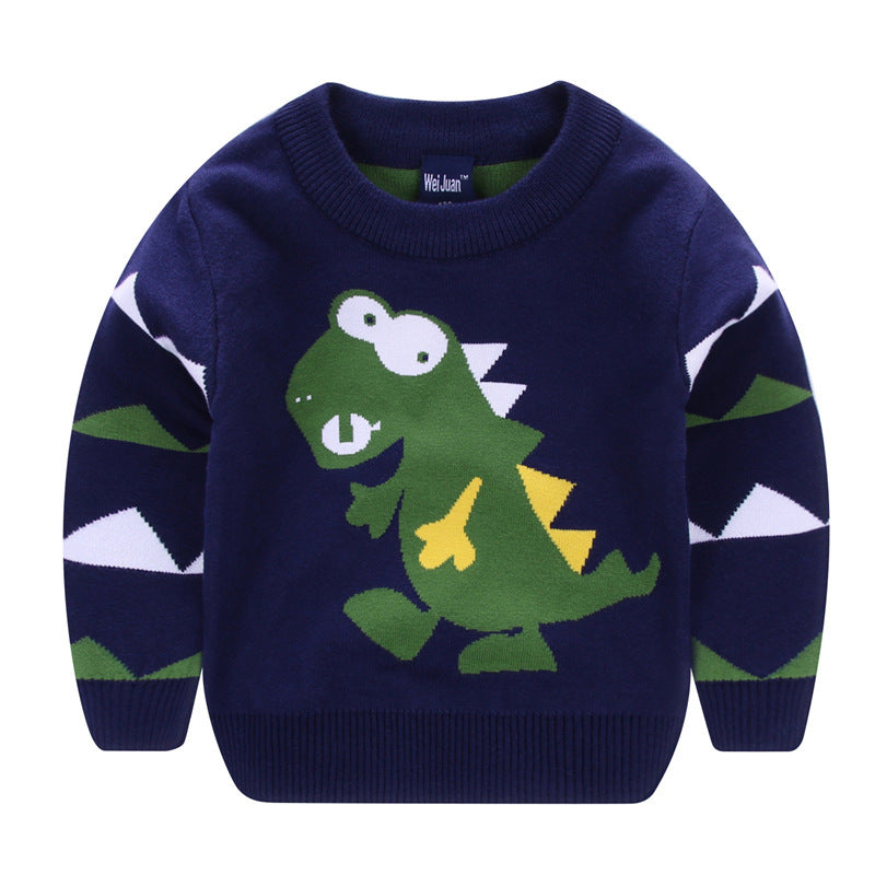 ToonKnit Sweater – Cartoon Print Knit Sweater for Kids