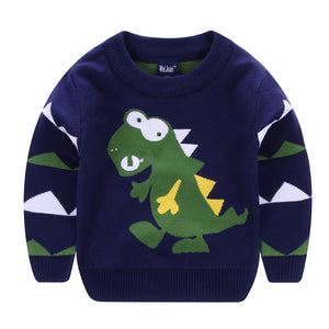 ToonKnit Sweater – Cartoon Print Knit Sweater for Kids
