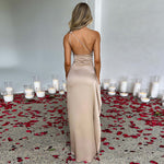 Silhouette One-Shoulder Dress – Satin Backless