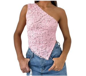 Flirty One-Shoulder Lace