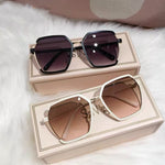HalfVue Retro – Vintage Half-Frame Sunglasses UV Protection