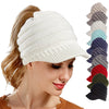 PonyBean Knit Beanie – Winter Ponytail Hat for Women