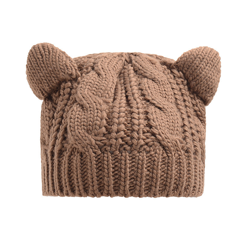 CatEar Knit Beanie – Handmade Winter Hat with 3D Ears
