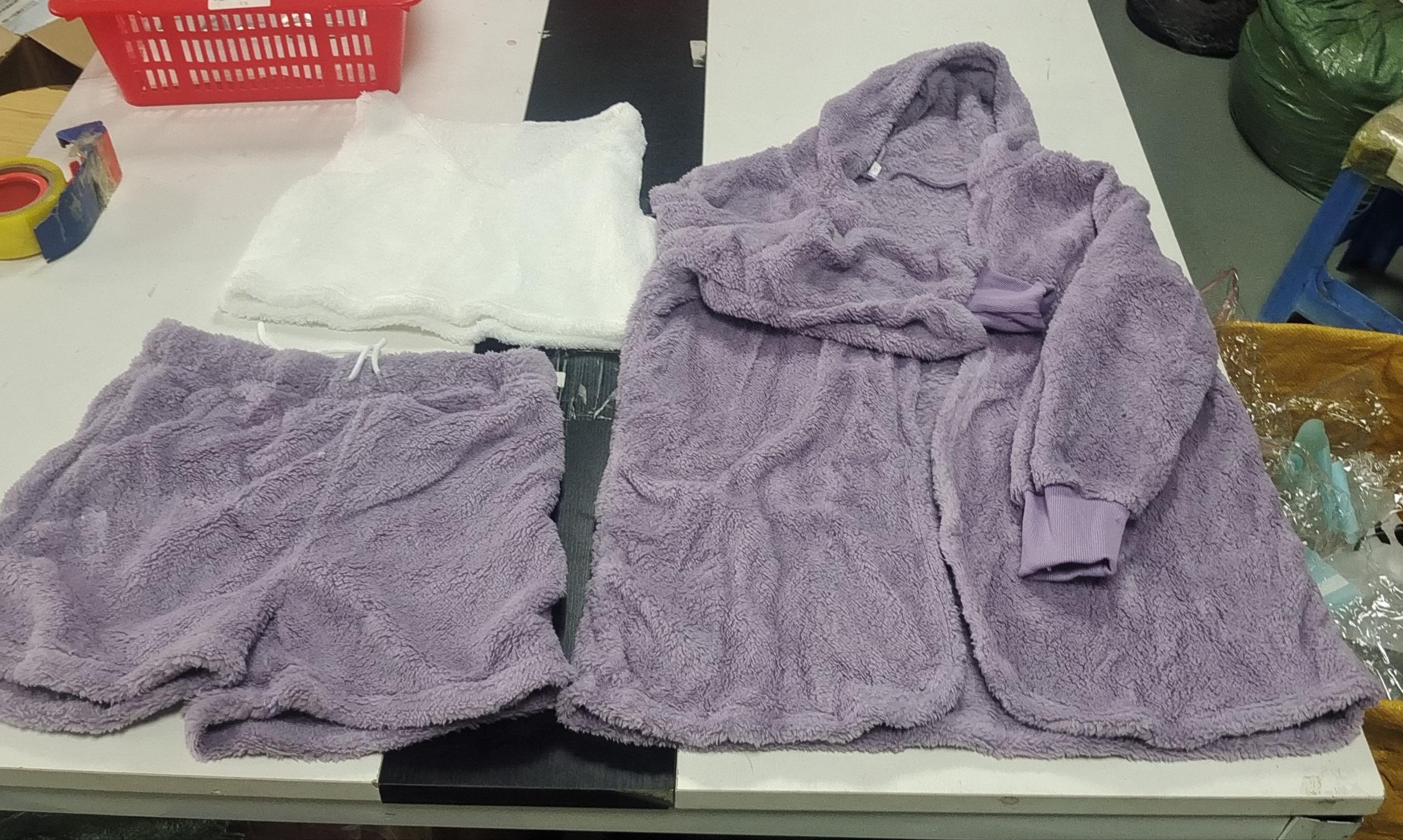 Long Sleeve Crop Top And Drawstring Shorts Pajama Set